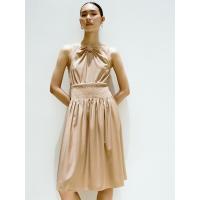 ราคา เดรสยาวดีเทลโบว์เอวสม็อค - สีน้ำตาล Pomelo (39327)