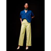 ราคา กางเกงขายาวผ้าไหมเอวสูง - สี Lime Rally Movement (39595)