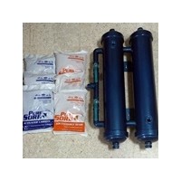 ราคา เครื่องกรองน้ำท่อ PVC 2 กระบอก พร้อมสารกรองคาร์บอน+เรซิ่น