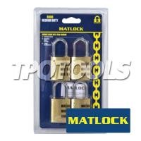 ราคา 30mm BRASS COMBINATION PADLOCK (PK-4) MTL-950-8080K (SKU : MATLOCK : อุปกรณ์ความปลอดภัย)
