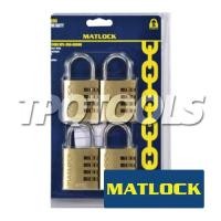 ราคา 40mm BRASS COMBINATION PADLOCK (PK-4) MTL-950-8090K (SKU : MATLOCK : อุปกรณ์ความปลอดภัย)