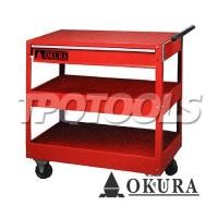 ราคา รถเข็นสี่ล้อถาดเหล็ก OK-TC-AX3 (SKU : OKURA : รถเข็นอุตสาหกรรม)