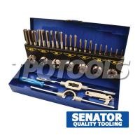 ราคา SEN-086-3990K ชุดดอกต๊าป-ดายต๊าป 32ตัวชุด เกรดคาร์บอนสตีล ขนาด M3-M12 (SKU : SENATOR : ดอกต๊าป ดายต๊าป ด้ามต๊าป)