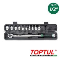ราคา GAAI1102 ชุดประแจปอนด์เปลี่ยนหัวได้ SQ.1/2" 11 ตัวชุด 1/2"SQ.DRIVE TORQUE WRENCH SET 11 PCS /SET (SKU : TOPTUL : ชุดประแจขันปอนด์ GAAI1102)