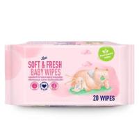 ราคา บู๊ทส์ ซอฟท์ แอนด์ เฟรช เบบี้ ไวพ์ส 20 แผ่น Boots Baby Wipes Soft & Fresh 20 Pieces (62318b308c05cb6dcb19d357)