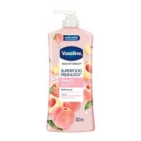 ราคา วาสลีน เฮลธี้ ไบรท์ ซุปเปอร์ฟู้ด เฟรชล็อค พีช 500 มล. Vaseline Healthy Bright Superfood Freshlock Peach 500Ml (66210b7e173317c93c1d0abc)
