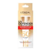 ราคา ลอรีอัล ปารีส ยูวี ดีเฟนเดอร์ อินวิซิเบิล ฟลูอิด ซันสกรีน SPF50+ PA++++ ลอง ยูวีเอ 30มล. L'Oreal Paris UV Defender Invisible Fluid Sunscreen SPF50+ PA++++ Long UVA 30ml (654b07fe8953fd6eaad5bb43)
