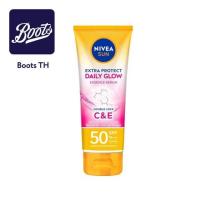 ราคา นีเวีย ซัน เอ็กซ์ตร้า โพรเท็ค เดลี่ โกลว์ เอสเซ้นส์ เซรั่ม ดับเบิล ล็อค ซี แอนด์ อี SPF50+ PA+++ 180มล. Nivea Sun Extra Protect Daily Glow Essence Serum Double Lock C&E SPF50+ PA+++ 180ml (5fdb169e681