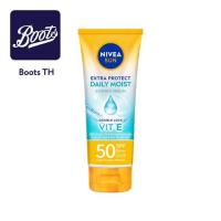 ราคา นีเวีย ซัน เอ็กซ์ตร้า โพรเท็ค เดลี่ มอยส์ เอสเซ้นส์ เซรั่ม ดับเบิล ล็อค วิท อี SPF50+ PA+++ 180มล. Nivea Sun Extra Protect Daily Moist Essence Serum Double Lock Vit E SPF50+ PA+++ 180ml (5fdb169e68140