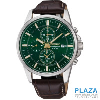 ราคา นาฬิกาข้อมือ SEIKO Classic Alarm Chronograph Green Dial[SNAF09]