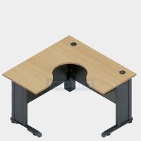 ราคา ICONIC Furniture โต๊ะทำงานเข้ามุม / โต๊ะตัวแอล ขาเหล็ก รุ่น PL-1212 (124677)