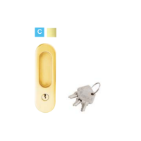 ราคา HAFELE มือจับประตูซิงค์อัลลอยด์ พร้อมอุปกรณ์ล็อคประตูบานเลื่อน รุ่นมาตรฐาน (ประตูห้องน้ำ) - สีทองเหลืองเงา (499.65.093)