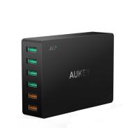 ราคา หัวปลั๊กชาร์จ AUKEY​ PA-T11 ​ 6 ช่อง ชาร์จด่วน QC 3.0 2ช่อง และ ชาร์จเร็วAiPower 4 ช่อง (1020842515700002)