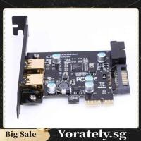 ราคา Ready Stock PCI E to USB 3 0 2 Port PCI Express Expansion Card 19 Pin Power Connector (18817475422)