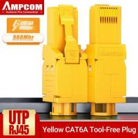ราคา AMPCOM ตัวเชื่อมต่อ RJ45ปลั๊กแบบโมดูลาร์ CAT6A CAT6หัวปลั๊กสายเครือข่าย UTP Toolless เชื่อมต่ออีเธอร์เน็ตสายเคเบิ้ลปลั๊กเครื่องมืออินเทอร์เน็ตฟรี (19010310462)