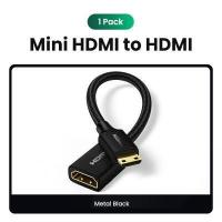 ราคา UGREEN Mini HDMI to HDMI Adapter Aluminum Shell 4K 60Hz for Raspberry Pi Zero 2 W W DSLR Camera Camcorder Graphics Card Laptop Projector Tablet Model 90593 (19266219021)