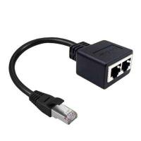 ราคา RIXINNY สายเคเบิลอีเทอร์เน็ตแลนทนทานต่อการต่อสายแลนสายพ่วง RJ45ตัวแยกอีเธอร์เน็ตกิกะบิตอีเธอร์เน็ต RJ45 1ตัวผู้เป็น2ตัวเมีย (19080237566)