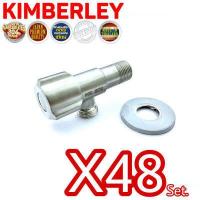 ราคา KIMBERLEY วาล์วฝักบัว วาล์วน้ำ 4หุน 1 2 วาล์วฉากมุม วาล์วเปิด ปิดน้ำ วาล์วสเตนเลสแท้ SUS 304 แกนวาล์วทองเหลืองไส้เซรามิก หัวเพชร NO G320 SS 48 ชุด (1925210426)