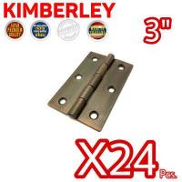 ราคา KIMBERLEY บานพับเหล็กชุบทองแดงรมดำ NO 910 3 AC JAPAN QUALITY 24 ชิ้น (1757104814)