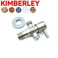 ราคา KIMBERLEY Stop Valve สต๊อปวาล์ว 3ทาง วาล์วน้ำ 4หุน 1 2 วาล์วเปิด ปิดน้ำ วาล์วสเตนเลสแท้ SUS 304 หัวก้านไม้ขีด NO G3300 SS (3097082520)