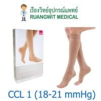 ราคา ถุงน่องเส้นเลือดขอด Duomed น่อง-เปิดปลายเท้า-สีเนื้อ Class1 (18-21 mmHg) (V14000) (43682)