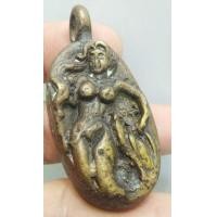 ราคา 3314-เครื่องรางมหาเสน่ห์ เหรียญหล่อนางพรายเงือก เนื้อทองเหลืองเก่า (มือสอง) (345808995)