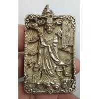 ราคา 6120-เหรียญเจ้าแม่กวนอิม หลังภาษาจีน เนื้อเงินจีน ขนาด3.7 x 5.6 ซม (มือสอง) (358268270)