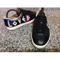 ราคา Gucci Black “Loved” Ace Sneakers เบอร์42 (มือสอง) (358789218)