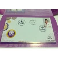 ราคา แพ๊คพิเศษ ซองวันแรกจำหน่าย ครบ มีตราประจำวัน ตราที่ระลึก และลายเซ็นผู้ออกแบบ ชุด แสตมป์กาชาดพระเทพ 60 พรรษา แสตมป์ B4 พร้อมซองรวมเป็น1ชุด (มือหนึ่ง) (342597354)