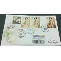 ราคา ซองวันแรกจำหน่ายสมเด็จพระนางเจ้าสิริกิติ์ เพิ่มแสตมป์พระราชินี2ดวงและดอกมหาพรหมราชินี รวม3ดวง เรทEMS พร้อมตราประจำวัน ตราที่ระลึก ลายเซ็น (มือหนึ่ง) (341462311)