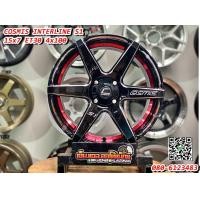 ราคา ล้อแม็กใหม่ขอบ15 COSMIS INTERLINE S1 15x7 ET30 4x100 สีดำขอบมิลลิ่งแคปล่าท้องแดง (มือหนึ่ง) (357031234)