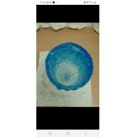 ราคา แจกันแก้ว เคลือบสีฟ้า japan (มือสอง) (360947283)