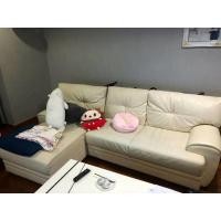 ราคา โซฟาหนังอย่างดี สีขาว สภาพเหมือนใหม่ (มือสอง) (360944284)