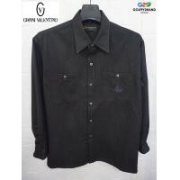 ราคา GIANNI VALENTINO แท้ อก42 เสื้อเชิ๊ตแขนยาวดำลาย (มือสอง) (360946125)