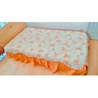 ราคา ผ้าคลุมเตียง หรือผ้าปูที่นอนแบบมีชายระบาย 2 ชั้น (กระโปรงเตียง) ขนาด 3.5 ฟุต สีขาวลายดอกวินเทจสีส้ม (สภาพใหม่) สินค้าญี่ปุ่น-เกาหลีแท้ (มือสอง) (360937687)