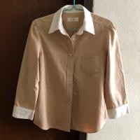 ราคา เสื้อเชิ้ตแขนยาวสีน้ำตาลอ่อน แบรนด์ MICHEL KLEIN (มือสอง) (360940347)