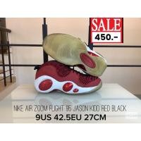 ราคา 9US 42.5EU 27CM รองเท้าบาสเกตบอลหุ้มข้อไนกี้เจสันคิดมือสองสภาพดี NO.051 NIKE AIR ZOOM FLIGHT 95 JASON KIDD RED BLACK (มือสอง) (360937381)