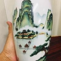 ราคา ขายขวดเหล้าเปล่างานเซรามิคลวดลายวิว (มือสอง) (360931363)