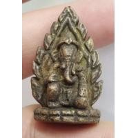 ราคา 8104-รูปหล่อพระพิฆเนศนั่งซุ้ม เนื้อทองเหลืองเก่า (มือสอง) (354854862)