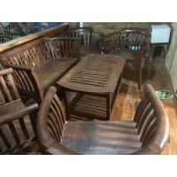 ราคา ชุดรับแขก โมเดิล ไม้สัก แผ่นเดียว. vip (มือสอง) (360862837)