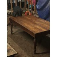 ราคา โต๊ะไม้สัก ขากรึง (มือสอง) (360886914)