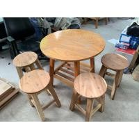ราคา โต๊ะไม้กลมพร้อม เก้าอี้ 4 ตัว (มือสอง) (360874944)