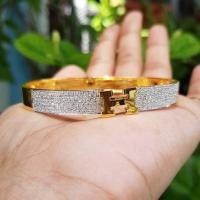 ราคา กำไลทอง กำไล Hermes สุดสวย ตัวเรือนทอง 9k (มือหนึ่ง) (360873927)