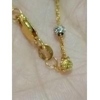 ราคา สร้อยข้อมือทองคำแท้ 9k (มือหนึ่ง) (360890376)