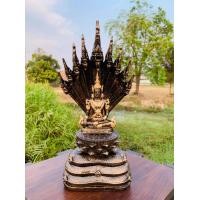 ราคา จักรพรรดิ์นาคปรก เนื้อเหล็กน้ำพี้ ฐาน 6 นิ้ว. สูง 13 นิ้ว (มือหนึ่ง) (360890744)