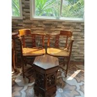 ราคา ชุดเก้าอี้ไม้สักทอง (มือสอง) (360895893)