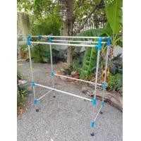 ราคา SandSukHome ราวตากผ้า ราวตากผ้ามีล้อ ราวตากผ้าถูกๆ ราวตากผ้าคอนโด เราอลูมิเนียม 1.2 เมตร (มือหนึ่ง) (360895794)