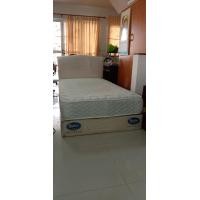 ราคา ขายหัวเตียงพร้อมที่นอนsatinขนาด3.5ฟุต (มือสอง) (360905702)