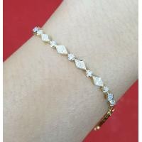 ราคา สร้อยข้อมือเพชร ทองแท้ 9k (มือหนึ่ง) (360924940)