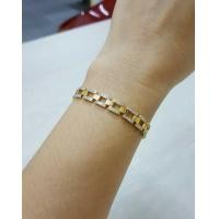 ราคา สร้อยข้อมือชาย ทองแท้ 9k (มือหนึ่ง) (360924949)